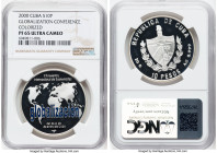 Republic silver Proof "Second International Globalization Conference" 10 Pesos 2000 PR65 Ultra Cameo NGC, Havana mint, KM757. HID09801242017 © 2024 He...