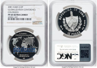 Republic silver Colorized Proof "Third Globalization Conference" 10 Pesos 2001 PR64 Ultra Cameo NGC, Havana mint, KM763. HID09801242017 © 2024 Heritag...