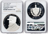 Republic silver Proof "Fidel Castro - 40th Anniversary of Moncada" 20 Pesos (2 oz) 1993 PR69 Ultra Cameo NGC, Havana mint, KM471.1. HID09801242017 © 2...