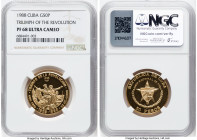 Republic gold Proof "Triumph of the Revolutionary" 50 Pesos 1988 PR68 Ultra Cameo NGC, KM210. HID09801242017 © 2024 Heritage Auctions | All Rights Res...