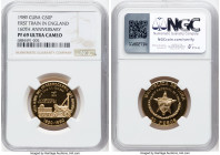 Republic gold Proof "160th Anniversary - First Train in England" 50 Pesos 1989 PR69 Ultra Cameo NGC, KM313. HID09801242017 © 2024 Heritage Auctions | ...