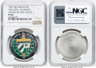 Republic silver Colorized Proof Uniface "Visit Cuba" Die Trial 1999 PR66 NGC, Havana mint. 10gm. With Cap. HID09801242017 © 2024 Heritage Auctions | A...