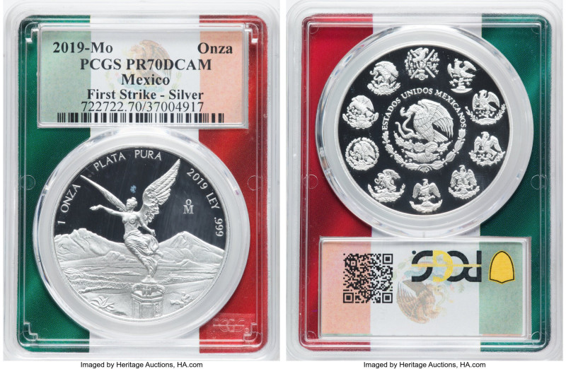 Estados Unidos silver Proof Onza 2019-Mo PR70 Deep Cameo PCGS, Mexico City mint,...