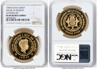 Juan Carlos I (Alfonso XIII) gold Proof "300th Anniversary of the House of Bourbon" 1999 80,000 Pesetas PF69 Ultra Cameo NGC, Royal Mint of Spain, KM#...