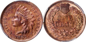 1864 Indian Cent. Bronze. L on Ribbon. Unc Details--Questionable Color (PCGS).
PCGS# 2079. NGC ID: 227M.