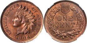 1906 Indian Cent. MS-64 RB (NGC).
PCGS# 2224. NGC ID: 2293.