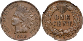 1908-S Indian Cent. EF-45 BN (NGC).
PCGS# 2232. NGC ID: 2296.