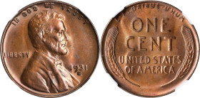 1931-S Lincoln Cent. MS-64 RB (NGC).
PCGS# 2619. NGC ID: 22D4.