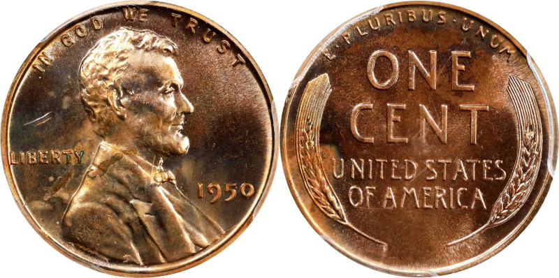 1950 Lincoln Cent. Proof-64 RD (PCGS).
PCGS# 3359. NGC ID: 22LA.