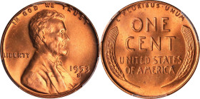 1953-S Lincoln Cent. MS-67 RD (PCGS).
PCGS# 2812. NGC ID: 22FB.