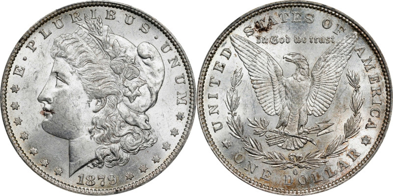 1879-O Morgan Silver Dollar. MS-61 (PCGS).
PCGS# 7090. NGC ID: 253V.