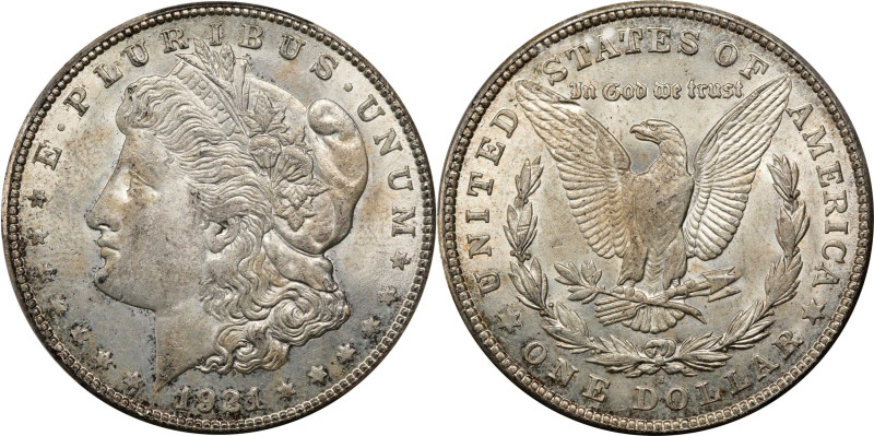 1921-S Morgan Silver Dollar. MS-63 (PCGS).
PCGS# 7300. NGC ID: 256Z.