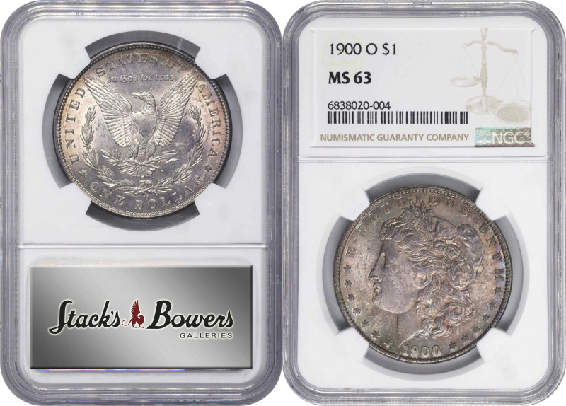 Lot of (4) Morgan Silver Dollar. MS-63 (NGC).
Included are: 1883-O; 1889; 1899-...