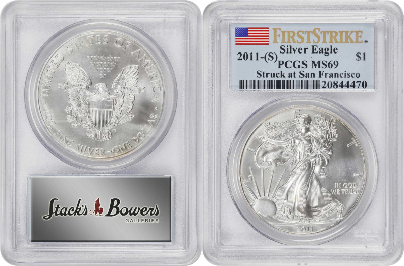 Lot of (10) 2011-(S) Silver Eagles. First Strike. MS-69 (PCGS).
PCGS# 508070.