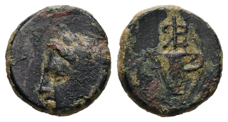 Kings of Thrace, Odrysian regal coinage. Ae, 1.18 g 11.91 mm. 4th-3rd centuries ...