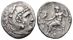 Kings of Macedon, Alexander III 'the Great'. AR Drachm, 4.16 g. - 18.51 mm. 336-323 BC. Uncertain mint in Macedonia or Greece.
Obv.: Head of Herakles ...