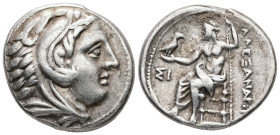 Kings of Macedon, Alexander III ‘the Great’. AR Tetradrachm, 17.10 g 27.25 mm. 336-323 BC. Sidon?
Obv: Head of Herakles to right, wearing lion skin he...