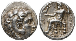 Seleukid Kingdom, Seleukos I Nikator. AR Tetradrachm, 17.28 g 26.46 mm. 312-281 BC. Seleukeia on the Tigris (I), ca. 300-281 BC. 
Obv: Head of Herakle...