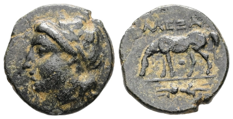 Troas, Alexandreia. AE, 2.83 g. - 17.19 mm. 3rd century BC.
Obv.: Laureate head ...