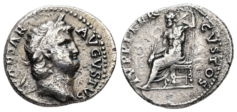 Nero, AD 54-68. AR, Denarius. 3.07 g. 18.49 mm. Rome.
Obv: NERO CAESAR AVGVSTVS....