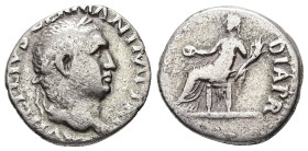 Vitellius, AD 69, late April-20 December 69. AR, Denarius. 2.87 g. 17.18 mm. Rome.
Obv: [A VITELLIVS] GERMI IMP AVG [TR P]. Head of Vitellius, laureat...