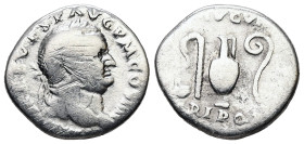 Vespasian, 69-79 AD. AR, Denarius. 2.90 g. 18.42 mm. Rome.
Obv: [IMP CAES VESP] AVG P M COS IIII. Head of Vespasian, laureate, right.
Rev: AVGVR TRI P...