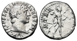 Trajan, AD 98-117. AR, Denarius. 2.90 g. 17.93 mm. Rome.
Obv: IMP CAES NERVA TRAIAN AVG GERM. Laureate head of Trajan right.
Rev: P M TR P COS IIII P ...