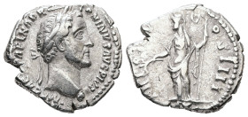 Antoninus Pius, AD 138-161. AR, Denarius. 3.06 g. 18.52 mm. Rome.
Obv: IMP CAES T AEL HADR ANTONINVS AVG PIVS P P. Laureate head of Antoninus Pius, ri...