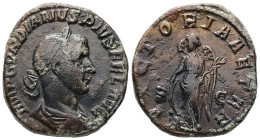 Gordian III, AD 238-244. AE, Sestertius. 18.41 g. 29.97 mm. Rome.
Obv: IMP GORDIANVS PIVS FEL AVG. Bust of Gordian III, laureate, draped, cuirassed, r...