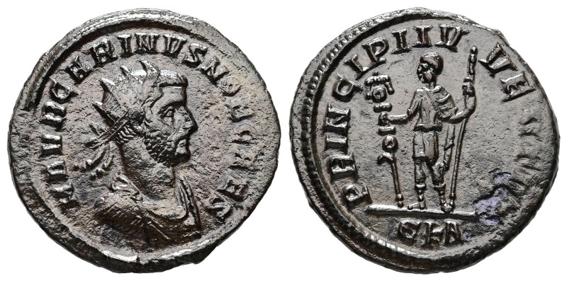 Carinus as Caesar, AD 282-283. Antoninianus. 3.38 g. 21.59 mm. Rome.
Obv: M AVR ...