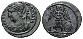 Constantine I ‘The Great’, 307-337 AD. AE, Follis. 2.29 g. 18.84 mm. Thessalonica. Commemorative Series.
Obv: CONSTANTINOPOLI. Bust of Constantinopoli...