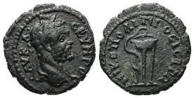 Moesia Inferior, Nicopolis ad Istrum. Septimius Severus, AD 193-211. AE. 3.18 g. 18.25 mm.
Obv: AV K Λ CEYHΡOC. Laureate head of Septimius Severus, ri...