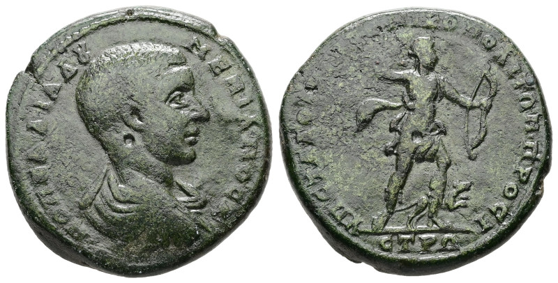 Moesia, Nicopolis ad Istrum. Diadumenian as Caesar, AD 217 – 218. AE 12.83 g. 27...