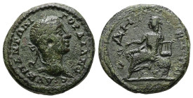 Moesia Inferior, Odessus. Gordian III, AD 238-244. AE. 4.88 g. 19.54 mm.
Obv: ΑΥ Κ Μ ΑΝΤΩΝΙ ΓΟΡΔΙΑΝΟϹ. Laureate head of Gordian III, right.
Rev: ΟΔΗϹϹ...