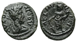 Thrace, Coela. Commodus, AD 177-192. AE. 1.81 g. 14.54 mm.
Obv: AV COMMODV. Laureate-headed bust of Commodus wearing cuirass and paludamentum, right.
...