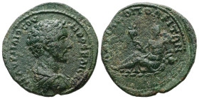 Thrace, Hadrianopolis. Marcus Aurelius. As Caesar, AD 139-161. AE. 9.44 g. 26.72 mm.
Obv: Μ ΑVΡΗΛΙΟϹ ΟVΗΡΟϹ ΚΑΙϹΑΡ. Bare-headed bust of Marcus Aureliu...