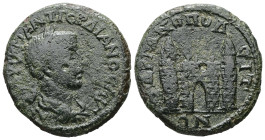 Thrace, Hadrianopolis. Gordian III, AD 238-244. AE. 8.82 g. 26.46 mm.
Obv: ΑΥΤ Κ Μ ΑΝΤ ΓΟΡΔΙΑΝΟⳞ ΑΥΓ. Laureate, draped and cuirassed bust of Gordian I...