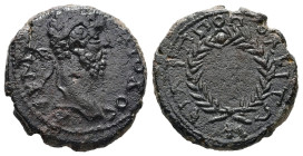 Thrace, Philippopolis. Commodus, AD 177-192. AE. 4.23 g. 18.93 mm.
Obv: ΑΥ ΚΑΙ Μ [ΑΥ? ΚΟ]ΜΟΔΟϹ. Laureate head of Commodus, right.
Rev: ΦΙΛΙΠΠΟΠΟΛΕΙΤΩΝ...