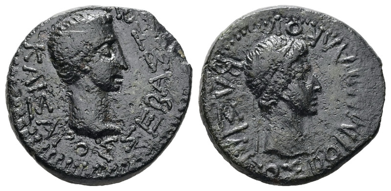 Kings of Thrace, Rhoemetalkes I, circa 11 BC-AD 12. AE. 4.17 g. 19.73 mm.
Obv: Β...