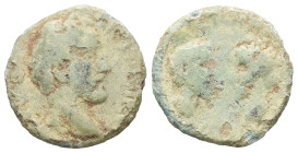 Mysia, Parium. Antoninus Pius, c. AD 147-161. AE. 2.72 g. 16.50 mm.
Obv: [ANTONINVS AVG]. Bare head of Antoninus Pius, right.
Rev: [ANTONINVS VERVS]. ...