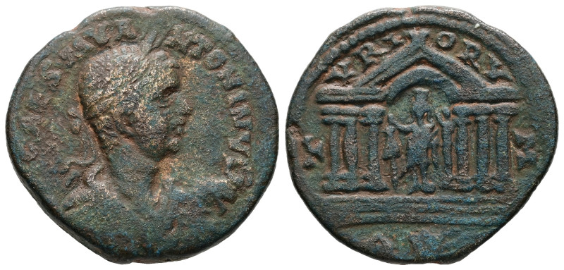 Phoenicia, Tyre. Elagabalus, AD 218-222. AE. 13.35 g. 28.50 mm.
Obv: IMP CAES M...