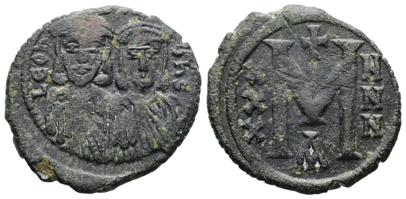 Leo III 'the Isaurian' and Constantine V, AD 717-741. AE, Follis. 5.10 g. 24.20 ...