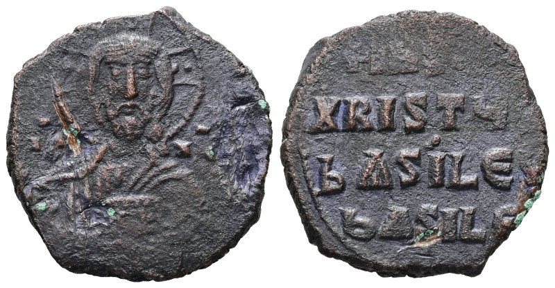 Anonymous Follis, Class A2. Basil II and Constantine VIII, AD 976-1025. AE, Foll...