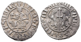 Armania. Levon I, AD 1198-1219. AR, Tram. 2.82 g. 22.85 mm. 
Obv: ԼԵԻՈՆ ԹԱԳԱԻՈՐ ՀԱՅՈՑ. (Translation: Levon King of the Armenians). King seated on thro...