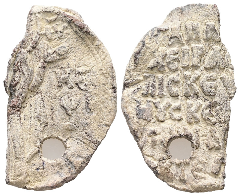 PB Byzantine anonymous seal (AD 13th century, second half)
Obv.: The Mother of G...