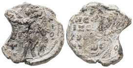 PB Byzantine seal (AD 11th century)
Weight: 7.91 g.
Diameter: 21.52 mm.