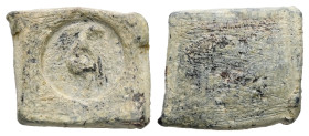 PB Uncertain commercial weight (4th-2nd centuries BC)
Square in form, rounded corners. On the face, eagle within circular stamp.
Weight: 2.75 g.
Diame...