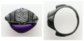 AE Medieval finger-ring (AD 11th–14th centuries)
Weight: 7.60 g.
Diameter: 19.16 mm.
