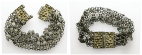 Silver late Ottoman bracelet (middle of the 19th century)
Weight: 21.67 g.
Diameter: 153.81 mm.