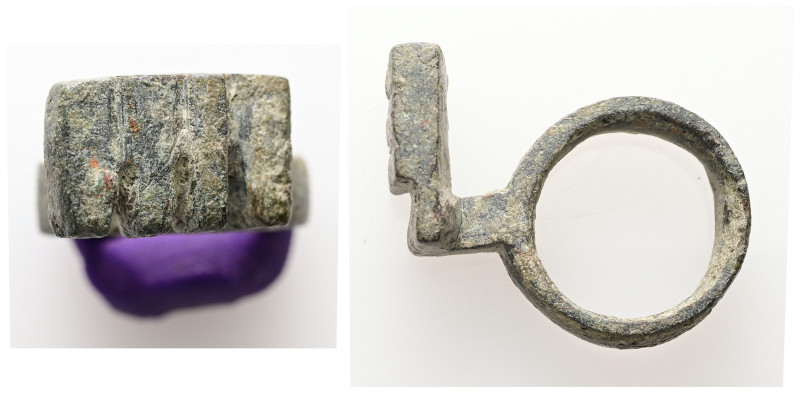 Byzantine key-ring (AD 6th – 8th centuries)
A bronze finger ring; composed of a ...